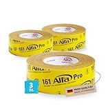 Alfa 3x Pro Spezialklebeband 50 mm x 40 m Profi-Qualität Dampfbremsen Dampfsperren Dachfolien aggressiv klebendes luftdichtes Folienklebeband/Systemklebeb