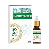 xzatope Ringing Free Ear Treatment Oil, Tinnitus Free Relieve Tinnitus Swelling Ear Pain Instant Relief Ear Treatment Oil Drops, Ohrentropfen zur Behandlung von Schmerzen Ohrenschmalz Entferner, 20ML