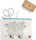 ZWILLING Baby und Kinder Nagelpflegeset, 3-teilig Schonende Nagelpflege Maniküre Geschenk Set Elefant