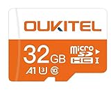Micro SD Karte 32 GB OUKITEL microSDHC Speicherkarte A1 App-Leistung bis zu 120 MB/s, Klasse 10, U3 Mini TF Karte für Handy,Actionkameras und Drohnen