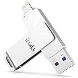 iDiskk 128 GB MFi-zertifizierter Foto-Stick für iPhone, USB-Stick für iPhone 13/12/12 mini/12 pro max/11/11 pro/XR/X/XS für iPad, MacBook und PC, Speicherstick, Foto-Aufbewahrung