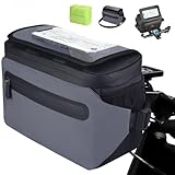 LEMEGO Wasserdicht Lenkertasche Fahrrad mit Adapter für E Bike und Fahrrad 4.5 L Fahrradtasche vorne Lenker Fahrradlenkertaschen Handyhalterung mit Einstellbar Touchscreen und abnehmbar Schulterg