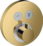 hansgrohe Unterputz Thermostat ShowerSelect S, für 2 Funktionen, Polished Gold Optic