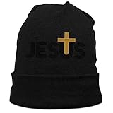 FOECBIR Jesus Beanie Mütze Casual Skull Caps Skimütze für Herren
