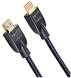 Amazon Basics - Geflochtenes HDMI A - Kabel, Kompatibel mit Fernseher, 0.9 m, Schwarz