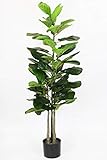 Künstliche Pflanze 115 cm Ficus Lyrata Kunstpflanze Große Zimmerpflanze Grünpflanze