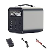 Portable Power Station,300W/600W/1000W Outdoor Generator mit LED Flashlight und Multi-Plug and Play AC/USB/USB C/12V DC Outlets,PD 65W Type-C Quick Cha