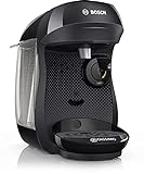 Bosch Tassimo Happy Kapselmaschine TAS1002N Kaffeemaschine by Bosch, über 70 Getränke, vollautomatisch, geeignet für alle Tassen, platzsparend, 1400 W, schwarz/anthrazit