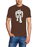 Coole-Fun-T-Shirts Herren T-Shirt Sheldon Robot Big Bang Theory!, braun-Weiss, L, BK104