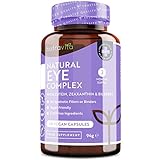 Natürliche Augen Kapseln - HOCHDOSIERT mit 20 mg Lutein, 2,5 mg Zeaxanthin, Heidelbeerextrakt, Vitamin A, B12 & Zink - 90 vegane Kapseln - ohne unerwünschte Zusatzstoffe - 3 Monatsvorrat