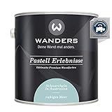 Wanders24® Pastell Erlebnisse (2,5 Liter, ruhiges Meer) edelmatte Wandfarbe - Feine Farben - in 40 Farbtönen - Wandfarbe Grau - Made in Germany