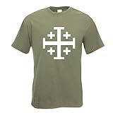 Jerusalemkreuz T-Shirt Motiv Bedruckt Funshirt Design Print