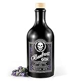 Bankrott Lavendel Gin, finest Spirits, 45% Vol, 1 x 0,5L, in einer schwarzen Tonflasche