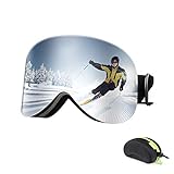 Mimajor Unisex Skibrille für Herren Damen Jungen, Skibrille für brillenträger Snowboard Brille 100% UV Schutz Schneebrille, Magnetische Wechsellinse, Schneebrille mit Antibeschlag Ski Goggles