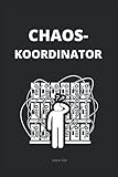 Chaos-Koordinator: Lustiges kariertes Notizbuch im A5-Format als Geschenkidee für das Büro, Freunde, Familie, Nachbarn oder einfach für sich selbst