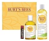 Burt's Bees® Baby- und Mama-Geschenkset mit pflegendem Babyöl, Original Baby-Shampoo und Waschlotion und 100 % natürlichem Lippenbalsam, Farbton Red Dahlia, getönt