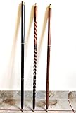 Ein Set mit 3 Stöcken – Gehstock, 3 Falten, erhältlich in den Farben Braun, Schwarz, Rot, Gehstock – 91,4 cm in der Länge ca