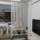 RENLXFI Trennwand Paravent 90 100 140 160 180 200 240 cm Hohe Aluminium Trennwand Pfosten Moderner Raumteiler, Flur Treppe Eingang Boden bis Decke Dekoration Säule, Weißer Sichtschutz(H 3.2ft/98cm)
