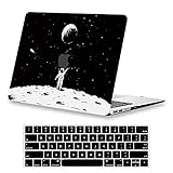 KEROM MacBook Pro 13 Zoll Hülle 2015 2014 2013 2012 Release A1425/A1502, Hartplastik-Hülle mit Tastaturabdeckung, schlankes Muster, Schutzhülle für MacBook Pro Retina 13, Mondlandung