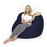 Lumaland Flexi Comfort Sitzsack Premium Bean Bag Sitzkissen Big 155 x 100 cm Navyblau
