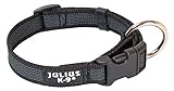 JULIUS-K9 225CG Color & Gray Halsband, 25mm*39-65 cm, verstellbar, schwarz-grau