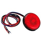 SGerste LED-Rücklicht / Bremslicht, rund, für Auto, Motorrad, Rot, 2 Stück