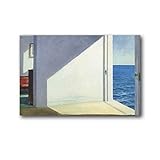 YGTD Edward Hopper Rooms by The Sea Malerei Bild Druck Wandkunst Poster Gemälde Leinwand Poster Kunstwerke Geschenkidee Raum Ästhetik 60 x 90 cm