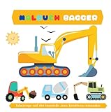 Malbuch Bagger: Fahrzeuge auf der Baustelle zum kreativen Ausmalen| Das große Kritzelmalbuch der Fahrzeuge | Ausmalbilder von Bagger, Trecker, Auto, Feuerwehr, B