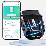 Blumacht OBD2 Diagnosegerät Bluetooth Drahtloses, Auto Diagnosegerät für iOS und Android, OBD2 Bluetooth Adapter für Leistungstest, Fehlercode löschen, Echtzeit-Daten, Reset, Exklusive App