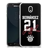 DeinDesign Silikon Hülle kompatibel mit Samsung Galaxy J5 Duos 2017 Case transparent Handyhülle FC Bayern München FCB Hernandez