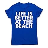 Graphic Gear T-Shirt mit Aufschrift 'Life is Better at The Awesome', für Reisen und Urlaub, blau, XXL