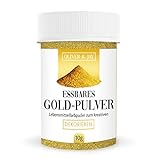Goldpulver essbar, Lebensmittelfarbpuder zum kreativen Dekorieren, 10g von Oliver&Jay