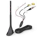 Eightwood DAB/DAB+ Antenne Auto Digital Radio Aktive DAB FM Antenne Auto Dachantenne Autoantenne mit Verstärker Auto Radio Amplifier 5M Verlängerung Kabel für Pioneer Sony Digital Radio Tuner usw