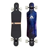 Apollo Longboard Nebula Special Edition Komplettboard mit High Speed ABEC Kugellagern inkl. Skate T-Tool, Drop Through Freeride Skaten Cruiser Boards