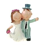 Hobbyfun Hochzeitspaar VI Tortenfigur ca. 9 cm - Dekofiguren als Topping für Hochzeits-Torte - Geschenkidee für Braut & Bräutigam am Hochzeitstag