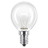 Philips-Backofenlampen, 40 W, SES E14, kleine Schraubbirne bis zu 300 °C, passt zu Herstellern AEG/Bosch/Siemens/Neff/Hotpoint, 2 Stück