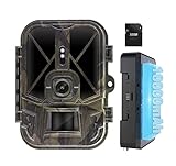 YTLJJ Wildkamera mit 10000mAh Lithium-Batterie, 50MP 4K Jagdkamera Nachtsichtgerät-Bewegungsmelder, Fotofalle Infrarote nachtsicht 98ft/30m, IP66 Wasserdicht, 940nm IR LED, 0.3s Fast Trigger Sensor