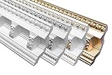 Marbet Deckenleiste B-22 gold aus Styropor EPS - Stuckleisten gemustert, im traditionellen Design - (2 Meter) Styroporleiste Winkelleiste Wandleiste