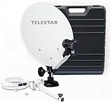 Telestar Camping-Sat-Anlage (Hartschalenkoffer, 13,7 Zoll (35 cm) Spiegel , Single-LNB (0,1dB), Kompass, Kabel 10m, diverse Halter)