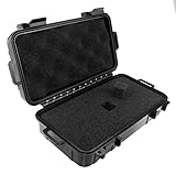 20,3 cm (8 Zoll) kleiner Koffer mit anpassbarer Schaumstoffeinlage – IP67 wasserdichte harte Tragetasche für tragbare Elektronik, schützen Sie Telefon, Werkzeuge und Glaszubehör (21,8 x 12,4 x 4,8 cm)
