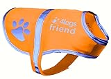 4LegsFriend Hunde Sicherheitsweste (5 Größen, L) - Hohe Sichtbarkeit für Outdoor Aktivitäten Tag und Nacht, Hält den Hund Sichtbar, Sicher vor Autos & Jagtunfällen | Blaze Orange