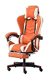 ZXFYHD Bürostuhl,Gaming Stuhl Bürostuhl E-Sports Chair Ergonomisch Bürostuhl High Back Gaming Stuhl Drehstuhl Rennstuhl Bürostuhl Computer Stuhlstuhl (Farbe: orange) (Color : Orange)