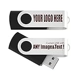 25 Stück Individuell Personalisiert USB Stick 16GB Werbeartikel Mit Firmen Logo Druck - USB 3.0 Schwarz