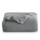 BEDSURE Kuscheldecke Sofa Decken grau - kleine Fleecedecke für Couch weich und warm, Decke flauschig 130x150 cm als Sofadecke Couchdecke