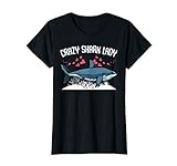 Crazy Shark Lady Haifisch Fische Meer Ozean Tauchen Week T-Shirt