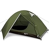Bessport Zelt 2 Personen Ultraleichte Camping Zelte, 3-4 Saison Wasserdicht & Winddicht Kuppelzelt, Kleine Packungsgröße, Geeignet für Erwachsene, Wandern, Camping, O