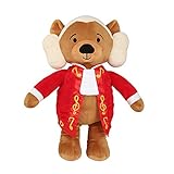 Vosego Wolfgang Amadeus Mozart Baby Musik Teddybär Plüschtier, 40 Min. Klassische Musik für Babys, 38 cm Großes Baby Kuscheltier mit Beruhigender Entspannungsmusik, Baby Geschenk Spielzeug S