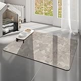 OMHHBX Fußabtreter für Innen & Außen I Eingangsmatte Einbau Schmutzfangmatte & eingelassene Fußmatte in Graue Blumen I180x275