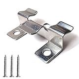 50 Stück WPC Clips Edelstahl, Terrassenclips Clips Klammer WPC Dielen Befestigungsclips inkl. Schrauben (Klemmbereich 8 mm)