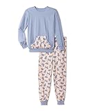 CALIDA Mädchen Girls Cat Bündchen Pyjamaset, Lovely Blue, 152